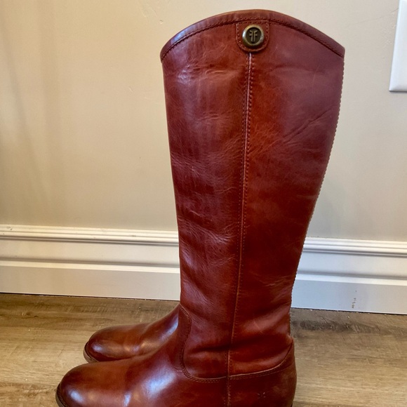 FRYE Brown Leather Knee-High Boots - Picture 7 of 14